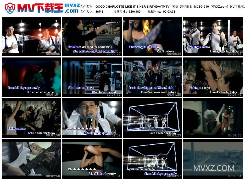 GOOD CHARLOTTE-LIKE IT S HER BIRTHDAY(MTV)_英语_流行歌曲_MC801349